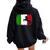 Mythical Unicorn Vintage Italy Italian Flag Horse Lover Women Oversized Hoodie Back Print Black