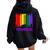Nashville Tennessee Lgbtq Gay Pride Rainbow Skyline Women Oversized Hoodie Back Print Black