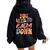 You Need To Calm Down Groovy Retro Cute Quote Women Oversized Hoodie Back Print Black