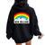 New Orleans Pride Lgbtq Rainbow Skyline Women Oversized Hoodie Back Print Black