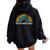 New Orleans Rainbow 70'S 80'S Style Retro Gay Pride Women Oversized Hoodie Back Print Black