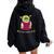 No Because No Who's That Wonderful Girl Women Oversized Hoodie Back Print Black