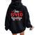 One Loved Grandma Hearts Valentine's Day Women Oversized Hoodie Back Print Black