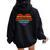 Oregon Retro Rainbow Heart 80S Whimsy Lgbtq Pride Stat Women Oversized Hoodie Back Print Black