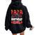 Papa Of The Berry First Birthday Of Girl Strawberry Dad Women Oversized Hoodie Back Print Black
