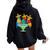 Parrot Cinco De Mayo Drinking Tequila Mexican Fiesta Women Oversized Hoodie Back Print Black