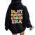 In My Peace Out 4Th Grade Era Groovy Last Day Of 4Th Grade Women Oversized Hoodie Back Print Black