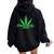 Plant Manager Marijuana Pot Cannabis Weed 420 Women Oversized Hoodie Back Print Black