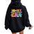 In My Principal Era Groovy Back To School Teacher Life Women Oversized Hoodie Back Print Black