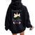 Promoted To Big Sister 2025 With Unicorn For New Baby Shower Women Oversized Hoodie Back Print Black