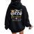 This Queen Mastered It Class Of 2024 Masters Graduation Women Oversized Hoodie Back Print Black