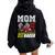 Race Car Party Mom Of The Birthday Racer Racing Theme Family Women Oversized Hoodie Back Print Black