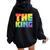 Rainbow Lgbtq Drag King Women Oversized Hoodie Back Print Black