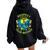 Respect Your Mother Earth Day Nature Goddess Flowers Women Oversized Hoodie Back Print Black