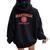 Retro Boho Valentine Heartbreak University Cupid's Arrow Women Oversized Hoodie Back Print Black