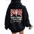 Retro Bull Skull Western Country Save A Horse Ride A Cowboy Women Oversized Hoodie Back Print Black