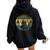 Retro Forest Trees Outdoors Nature Vintage Graphic Women Oversized Hoodie Back Print Black