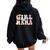 Retro Groovy Girl Mama Mother's Day For Mom Of Girl Women Oversized Hoodie Back Print Black