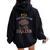 Retro Pta Volunrs Love Brains This Is My Scary Mom Dad Women Oversized Hoodie Back Print Black