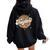 Retro Taylor First Name Personalized Groovy Birthday Women Oversized Hoodie Back Print Black