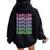 Retro Taylor Girl Boy First Name Personalized Groovy Bday Women Oversized Hoodie Back Print Black