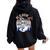 He Is Risen-Rizzin' Easter Jesus Christian Faith Basketball Women Oversized Hoodie Back Print Black