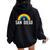 San Diego California Lgbt Gay Pride Rainbow Women Oversized Hoodie Back Print Black