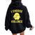 Sarcastic I Choose Violence Duck Saying Duck Women Oversized Hoodie Back Print Black