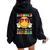 School's Out For Summer Teacher Last Day Of School Groovy Women Oversized Hoodie Back Print Black