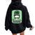 Shenanigans Squad St Patrick's Day Girls Messy Bun Women Oversized Hoodie Back Print Black