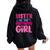 Sister Of The Birthday Girl Family Matching Women Oversized Hoodie Back Print Black