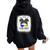 My Sister Is Down Right Awesome Down Syndrome Messy Bun Girl Women Oversized Hoodie Back Print Black