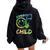 Somebody's Feral Child Toddler Girl And Boy Quotes Women Oversized Hoodie Back Print Black