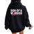 Son Of A Warrior Breast Cancer Awareness Pink Ribbon Mom Women Oversized Hoodie Back Print Black