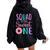 Squad Of The Sweet One Team 1St Birthday Girl Donut Party Women Oversized Hoodie Back Print Black