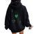 St Patrick's Day Baby Lucky Girl Syndrome Girls Women Oversized Hoodie Back Print Black