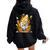 Sunflower Gnome With Bee Hippie Gnome Lover Women Oversized Hoodie Back Print Black