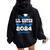 Super Proud Little Sister Of 2024 Graduate Awesome Family Women Oversized Hoodie Back Print Black