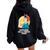 Superhero Social Worker Mom Social Worker Women Oversized Hoodie Back Print Black