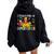 I Teach Pre K Superheroes Kindergarten Teacher Women Oversized Hoodie Back Print Black