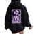 The Tired Mom Tarot Card Witchy Floral Skeleton Women Oversized Hoodie Back Print Black