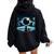 Total Solar Eclipse 2024 Girl Cat Eclipse Women Oversized Hoodie Back Print Black