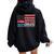 Trump Supporter Christian White Straight Unwoke Unvaxxed Women Oversized Hoodie Back Print Black