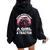 Never Underestimate A Girl With A Tractor Farmer Women Oversized Hoodie Back Print Black