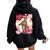 Valentine Horse Simply Watercolor Southern Colors Comfort Women Oversized Hoodie Back Print Black