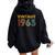 Vintage 1965 58Th Birthday 58 Years Old Women Oversized Hoodie Back Print Black