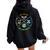 Vintage Earth Day Save Bees Plant More Trees Environment Women Oversized Hoodie Back Print Black