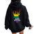 Vintage Rainbow Oh Deer I'm Queer Pride Lesbian Gay Lgbtq Women Oversized Hoodie Back Print Black