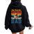 Vintage Retro My Favorite Teacher Calls Me Dad Father's Day Women Oversized Hoodie Back Print Black