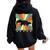 Vintage Skunk Lover Retro Style Animal Women Oversized Hoodie Back Print Black